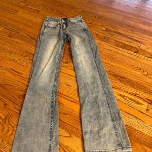 Rank 45 acid washed bootcut jeans